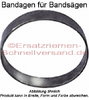2x Bandsägenbandage / Belagband für Bandsäge Primaster BS2000 / BS 2000